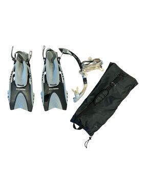 U.S. Divers Snorkel Set w/ Adjustable Fins, Dry Top Snorkel, Mask & Bag L/XL